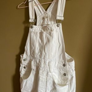 Size S Madewell white overalls